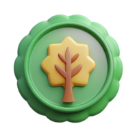 striking iconic Circular badge with a stylized tree. Crisp edges, flat color, symmetrical with Scalable Design. png