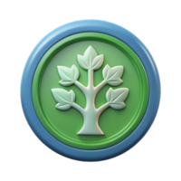 enchanting joyful gothic Circular badge with a stylized tree. Crisp edges, flat color, symmetrical with Scalable Design. high quality png