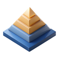 distinctive retro Isometric pyramid. Minimal design, with Scalable Design. ultra HD png