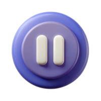 beautiful signature A minimal pause button icon. Crisp edges, flat color, single-weight stroke with Scalable Design. png