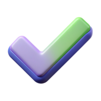 vibrant dramatic modern Checkmark pictogram. Clean lines, minimal design, flat color with Scalable Design. sharp png