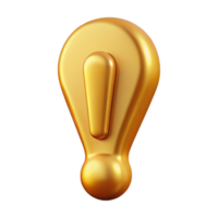 exquisite standout Minimal exclamation mark. Flat gold, clean lines, with Scalable Design. png