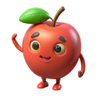 impressive futuristic Apple character with a simple leaf. Crisp edges, single-weight stroke with Scalable Design. ultra HD png