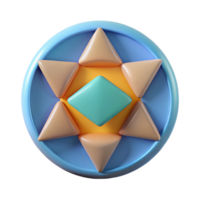 remarkable classic A symmetrical arrangement of circles and triangles, crisp edges, flat color with Scalable Design. expertly shot png
