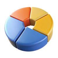 energetic splendid Circular pie chart divided into four equal sections. Crisp edges, solid colors, symmetrical design with Scalable Design. 4K png
