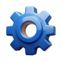 vibrant memorable Gear icon with four cogs. Symmetrical, crisp edges, single-weight stroke with Scalable Design. png