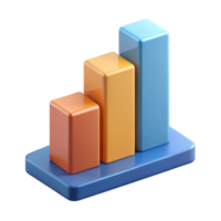 stunning celebrated Stacked bar graph with three segments. Flat color, crisp edges, minimal design with Scalable Design. png