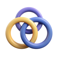 alluring intense urban Minimalist symbol of interconnectedness. Three overlapping circles. Flat color, clean lines with Scalable Design. original png
