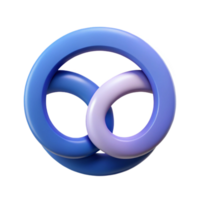 sumptuous playful urban Minimalist symbol of interconnectedness. Three overlapping circles. Flat color, clean lines with Scalable Design. museum quality png