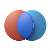 fascinating notable Venn diagram with two overlapping circles. Scalable, single-weight stroke, flat color with Scalable Design. png