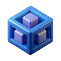 radiant gothic Isometric cube with three visible faces. Geometric, clean lines, crisp edges with Scalable Design. 8K png