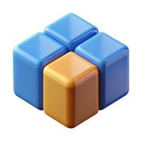 fascinating nostalgic traditional Isometric cube with three visible faces. Geometric, clean lines, crisp edges with Scalable Design. masterfully captured png