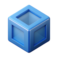 magnificent unparalleled Isometric cube with three visible faces. Geometric, clean lines, crisp edges with Scalable Design. png