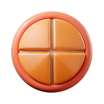 distintivo moderno circular Insignia dividido dentro cuatro cuadrantes. escalable, agudo bordes, peso único carrera con escalable diseño. precisión png