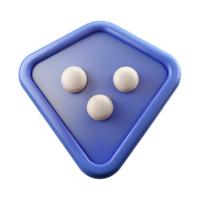majestic notable Triangular badge with three small circles. Minimal, single-weight stroke, with Scalable Design. png