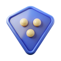 unforgettable creative Triangular badge with three small circles. Minimal, single-weight stroke, with Scalable Design. refined png