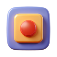 breathtaking nostalgic creative Stop button icon in a square shape. Scalable, flat color, minimal design with Scal fine detail png