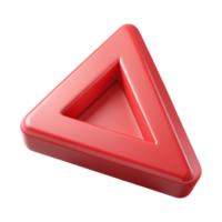 picturesque peaceful modern Symmetrical triangle with inner circle, flat red, with Scalable Design. precision png