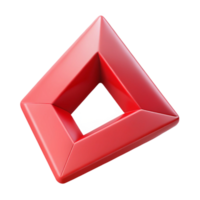 dazzling memorable Symmetrical triangle with inner circle, flat red, with Scalable Design. png