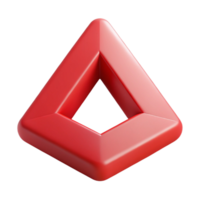 gorgeous remarkable Symmetrical triangle with inner circle, flat red, with Scalable Design. png