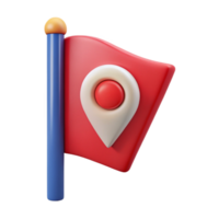 dynamic magnificent Flag icon. Marker, location. Single-weight stroke, with Scalable Design. 8K png