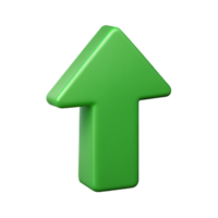 joyful enchanting Minimalist arrow pointing up, clean lines, flat green, with Scalable Design. 4K png
