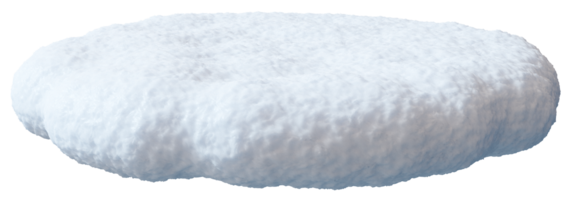 This representation features a snow heap isolated against transparent background, demonstrating a three-dimensional view png