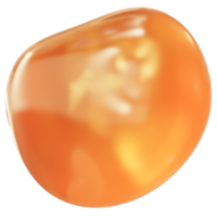 Realistic 3D amber or honey drop with a glossy texture and smooth organic shape. Ideal for cosmetic ads, natural product branding, and wellness or food design concepts. 3d render png