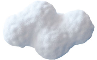 Rendered snow heap displayed from a top view on transparent background, illustrating a soft and fluffy snow texture in three-dimensional form, ideal for design purposes or winter themes png