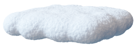 This snow heap features a soft, textured appearance, captured from the front view against an transparent background. Ideal for digital design or artistic projects png