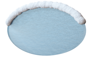 Featuring a three-dimensional empty banner topped with soft snow, this design offers a clean and isolated space ideal for advertising texts or promotional messages against transparent backdrop png