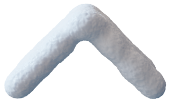 A three-dimensional snow cap resting on a roof is isolated transparent background. This render showcases the winter season's impact on architectural elements png