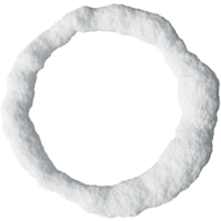 This snow circle frame has a 3D design on transparent background, perfect for winter-themed projects and holiday decorations, making it great for various creative uses png