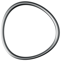 cromada arredondado quadro, Armação com metálico fronteira, isolado em transparente fundo, cria elegante esvaziar espaço pretendido para artístico mostrar. png