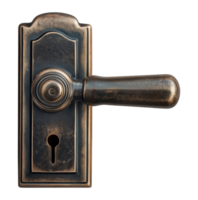 Vintage door handle isolated on transparent background png