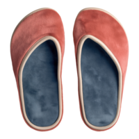 Red home slippers isolated on transparent background png