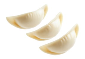 Three boiled dumplings, isolated on a transparent background png