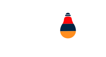 Light bulb consisting of three parts. Business poster. Copy space. png