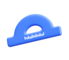 3D Protractor Icon for Math and Geometry Learning png
