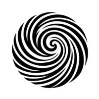 Swirling Black and White Spiral on White Background vector