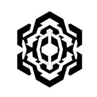 Geometric Hexagon Abstract Black White , Modern , Minimalist vector