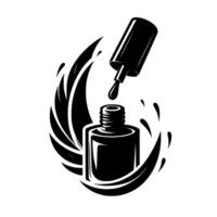 Black White Nail Polish Abstract Splash vector