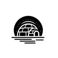 Minimalist Igloo Arctic Winter Element vector