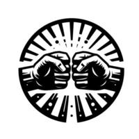 Solidarity Fist Bump Strength, Unity, and Connection in Black and White vector
