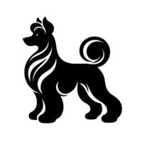 Elegant Black Poodle Silhouette vector