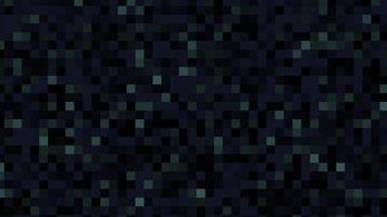 Dark pixelated background with a grid of green and black squares suitable for abstract designs video