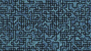 complex digital maze like pattern with blue and black geometric shapes offering a futuristic and high tech design video