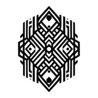 Geometric Black and White Pattern Elegant, Symmetrical, and Modern vector