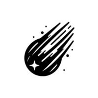 Abstract Comet Black and White, Illustration vector