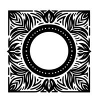 Ornate Black and White Frame for Invitations and Emblems vector